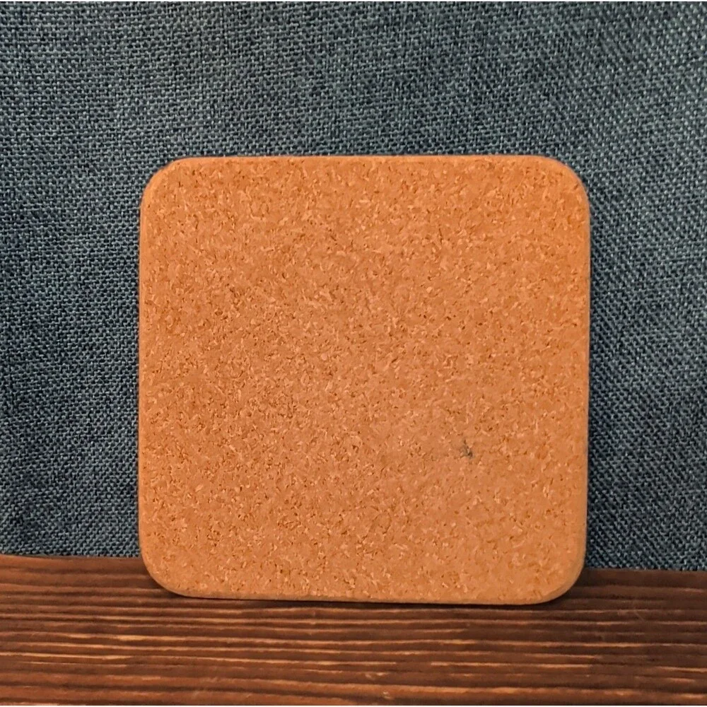 Christmas Tree Cork Back Coaster Holiday Decor Single